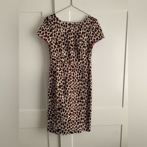 JCrew animal print tailored dress